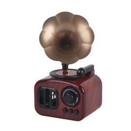 Retro Gramophone Classic Turntable Stereo Sound Vinyl Record Player for Children Holiday Living Room Ornaments