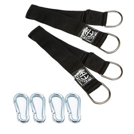 Fitness Health Fitness Gym Strap Workout - Extension for Suspension Training - Battle Rope Pole/Wall Anchor Attachment - Exercise Indoor/Outdoor Ground Workout Kit 2pc