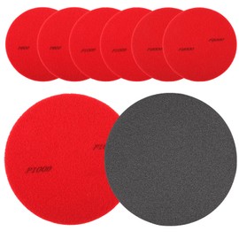 6 Pcs Bowling Ball Sanding Pads Cleaning and Polishing Kit Bowling Accessories Bowlings Polisher Grit 600, 1000, 2000 for Different Texture Bowlings Balls, Red