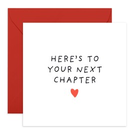 Simple Message Leaving Card - To Your Next Chapter - Jokes for Coworkers, Partners, Best Friends, Office Colleagues, Work Colleague, Bruv, Happiness, with Funny Stickers