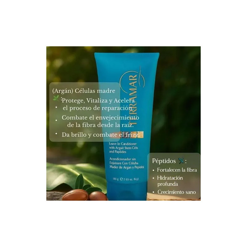 Acondicionador Sin Enjuague Células Madre Argan Y Peptidos
