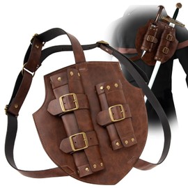 Sword, Medieval Sword Set, Medieval Dagger Set, Leather Sword Holster for Belt, Sword Sheath, Cosplay Accessories, Knight, Pirates, Vikings, Warriors, Accessories