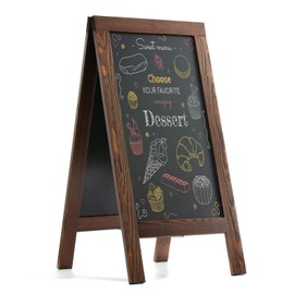 DAHAPYBOO Sandwich Board 40"x20" Solid Pine Wood Rustic Brown,Chalk Board Sign Board,Sandwich Board Signs Outdoor, Chalkboard Easel,A Frame Chalkboard Sign