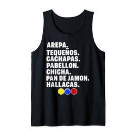 Venezuela Essen Arepa Pabellon Cachapas Pabellon Chicha Tank Top, black