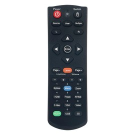 VINABTY BR-5046L Remote Control Replacement Suitable for Optoma H300 W501 EH501 X501 DH1011 DH30B EH300 HD25 HD30B IR1305L Home Theater System DLP Projector Black