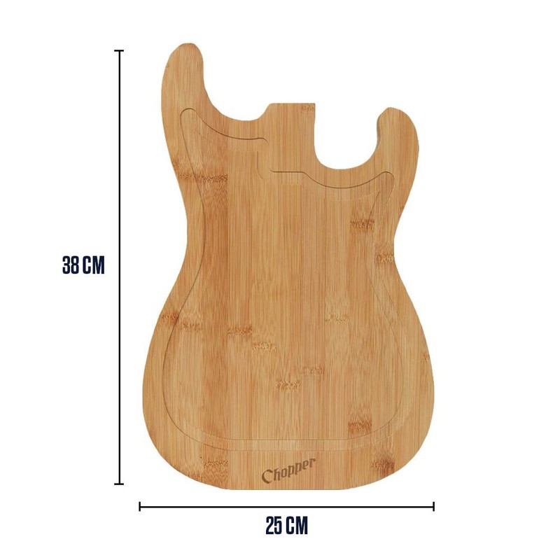MikaMax - Guitar Chopping Board - Bamboo