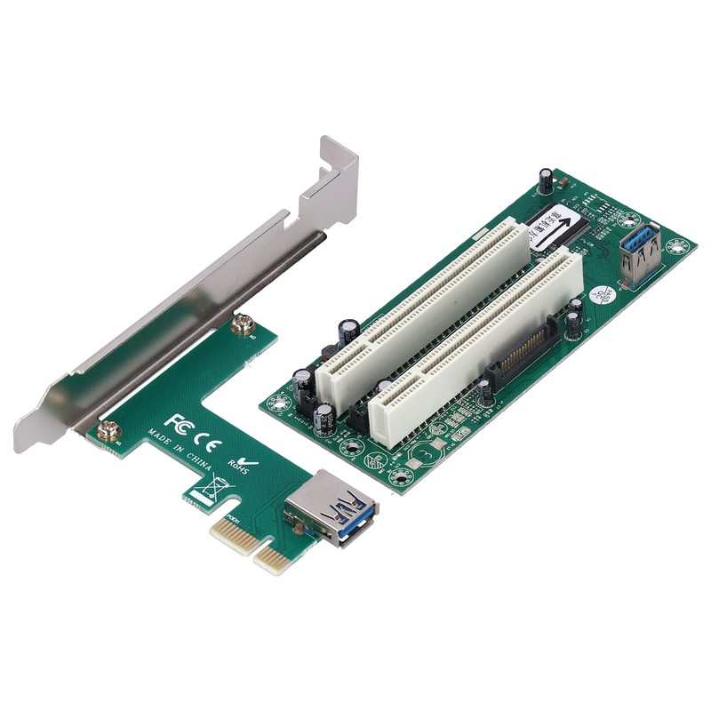 ST46 Mini PCIE X1 to Dual PCI Riser Card Expansion