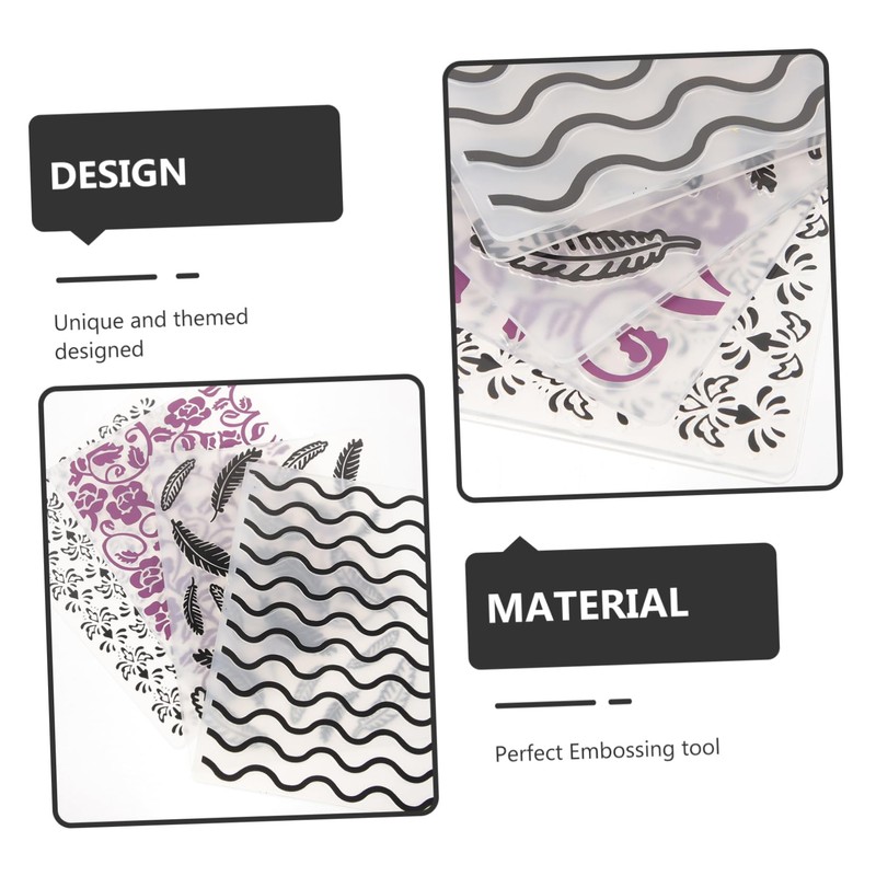 Gadpiparty 4pcs Embossing Templates for Scrapbooking DIY Photo Album and