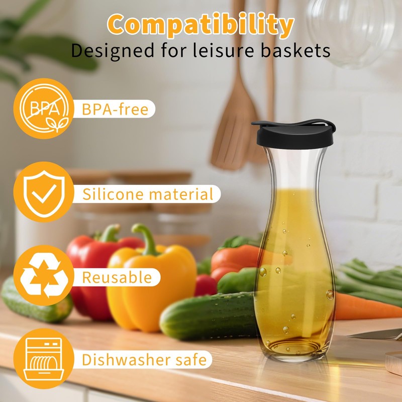 2 Pack Replacement Lids For Good Seasons Salad Dressing Cruet