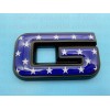 Auto Rear Color USA Flag Emblem Overlay 2019-2024 GMC Sierra