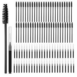 120 Pcs Micro Eyebrow Brush Set, Eyebrow Spoolie Brow Lamination Brush Supplies for Eyebrows Eyelash Brushes Lash Lift Tool for Brows and Lashes Comb Extensions (2 Style, Black)