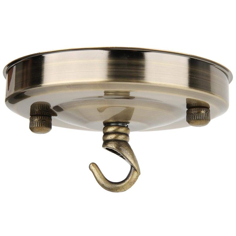 Mumusuki 2PCS Iron Chandelier Hanging Plate Hook Ceiling Light Canopy