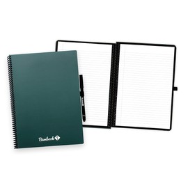 BAMBOOK Colourful Notebook - Forest - A4 - Lined - Reusable Notebook, Notepad, Reusable Notebook, Erasable Whiteboard Notebook