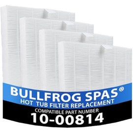 Simplicity Flat Filters for Bullfrog Spas 10-00814, Replacement Cartridge Filters, Plastic-Free Spa Pool Filter, Compatible with Hot Tubs, Ensures Clean & Clear Water, 4-Pack