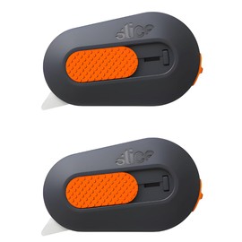 Slice Mini Box Cutter | Manual Retracting | Safe Ceramic Box Opener Lasting 11x Longer than Metal | Keychain Box Cutter | 2 Pack