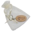 Guardian Angel Keyring, wood-coloured