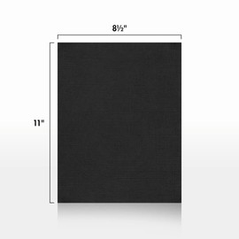 LUXPaper 8.5" x 11" Paper | Letter Size | Black Linen | 80lb. Text | 50 Qty