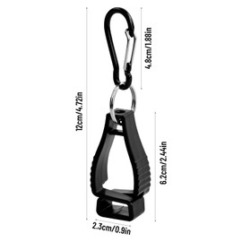 4 Pack Glove Holder: Heavy Duty Glove Clips Holder for Work Gloves, Construction, Safety Helmets, Keys, Towels - Strong Grip Tarp Clip for Work Safety in Black