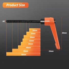 Adjustable Clamping Lever Handle, M5-50 mm Clamping Handle Nut Clamping Handle Locking Lever External Thread Handle Machine Handles