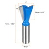 sourcing map 2pcs Dovetail Router Bit 1" Diameter 1/2" Shank