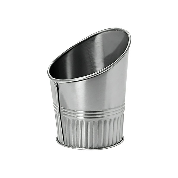 G.E.T. MC-34-SS 3.5" Angled Stainless Steel French Fry Cup