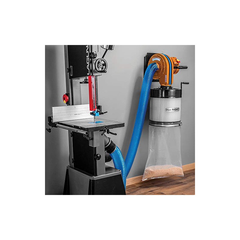 Rockler 4” Dust Collection Hose - Durable Blue Translucent Color