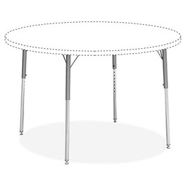 Lorell, LLR99926, Classroom Activity Table Standard Height Adjustable Leg Kit, 4 / Carton, Chrome,Silver Mist