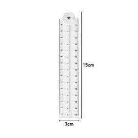 Jagowa 3 Pcs 15cm Folding Ruler Color Flexible Ruler Plastic Transparent Ruler Bendable Foldable Expandable 30cm (3 Colors)