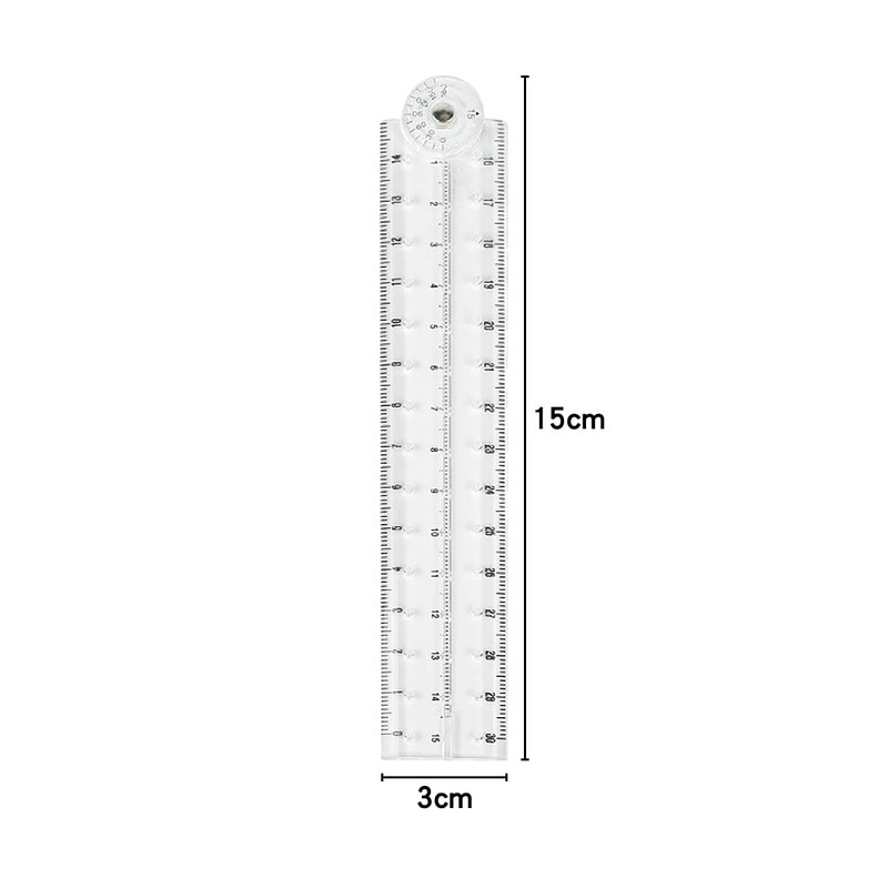 Jagowa 3 Pcs 15cm Folding Ruler Color Flexible Ruler Plastic