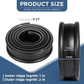 2 inches Fuel Tank Strap Isolator, Gas Tank Strap (Length 6 Feet), Fit for Most Semi-Trailer Trucks Seal