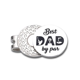 Dad Gifts from Daughter Son Wife Husband Funny Golf for Men Him Golf Ball Marker Christmas Valentines Day Birthday Magnetic Hat Clip Accessories Stepdad New Daddy Golfer Lover