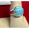 Natural Creations mens sterling silver ring Size 8 Labradorite