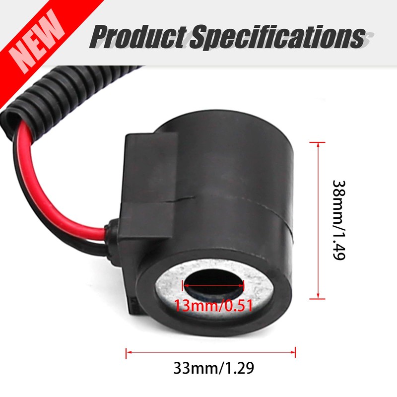 ZUDKSUY 6309311 Solenoid Valve Coil 12V, Replaces 6671025 6309311 Coupling