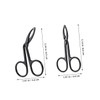 Baluue Stylish Eyebrow Tweezers 4pcs Set Curved Straight Scissors Precise