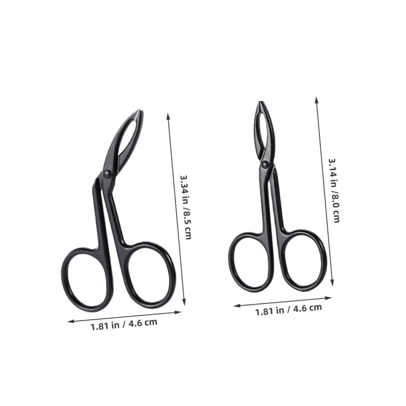 Baluue Stylish Eyebrow Tweezers 4pcs Set Curved Straight Scissors Precise