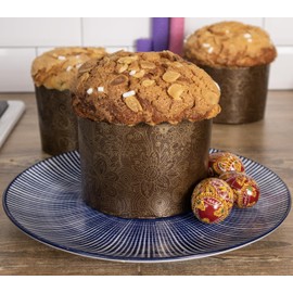 12 oz Panettone Paper Mold | 12 Pack | Easter Bread Paper Mold Paska Mold Kulich - Easter Bread Forms - Non Stick Panettone Mold Baking Cups - Paper Baking Molds W 4.33 x H 3.35-in