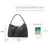 Kitise Women's Small Genuine Italian Suede Leather Tote Handbag Shoulder