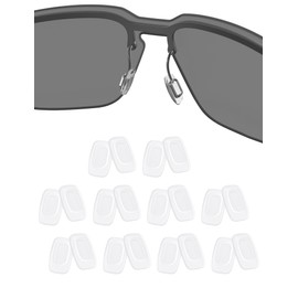 10 Pairs Replacement Nose Pads Nose Piece for Costa South Point/Flagler/Ponce/Fernandina/Shipmaster/Wader/Peli; for Oakley Cartridge/Spindle/Latch Key/Diecutter/Latch Alpha/Lugplate, Clear