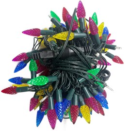 C6 Solar Christmas Lights Outdoor, 50 LED 23FT Christmas Decorations Outdoor Waterproof, Solar String Lights for Outside with 8 Modes, Fairy Twinkle Light for Tree Party Garden Xmas Decor (Multicolor)