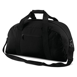 BagBase Unisex's BG022BLAC Classic Holdall Backpack, Black, Medium