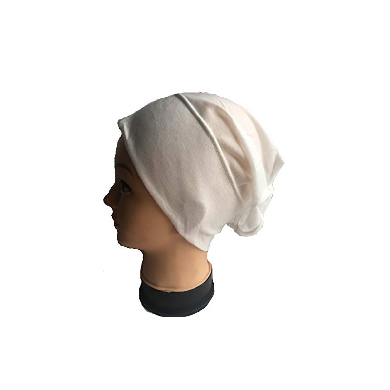 New Under Hijab Scarf Tube Stretchable Bonnet Cap (Cream)