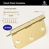 AmzGod Door Hinges Satin Brass - 6 Pack Gold Door