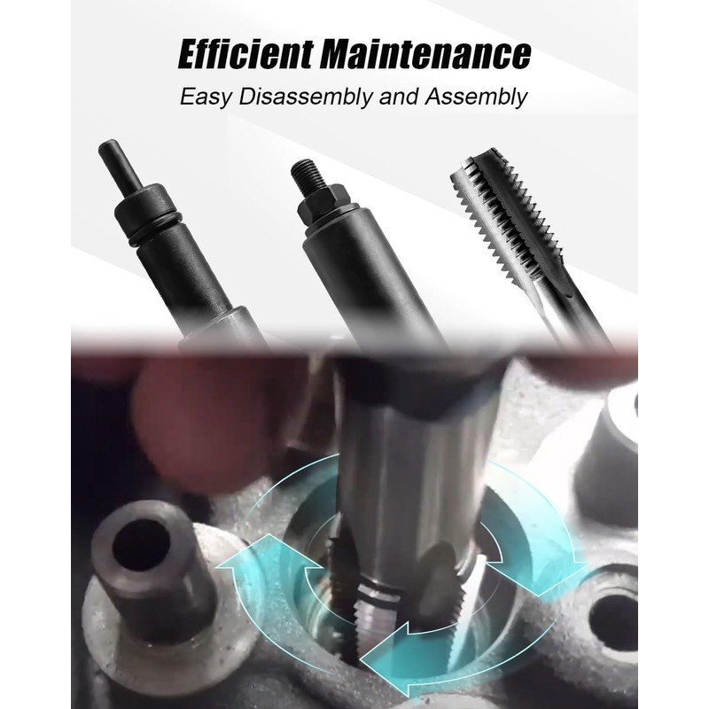 QLZOZB Fuel Injector Sleeve Cup Remove Install Tool Kit Fit