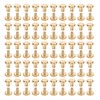 50Pcs Decorative Rivets 50Pcs Slot Flat Head Screws Brass Screw