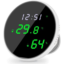 Byttlerom WiFi Room Thermometer Indoor Hygrometer Smart Temperature Humidity Monitor with LED Backlit Display
