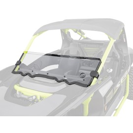 SuperATV Scratch Resistant Half Windshield for Segway Villain, XR Optic Hard Coating, 1/4” Polycarbonate 250x Stronger than Glass, Superior Protection and Sleek Style, USA Made