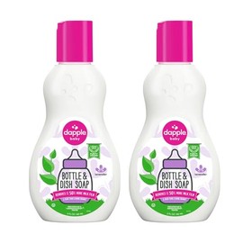 Dapple Jabón Para Biberón, Jabón Para Platos Hipoalergénico Para Biberones, Desarrollado Por Plantas, Tamaño Viaje, Lavanda, 3 Fl Oz (Paquete De 2)