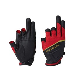 Shimano Limited Pro Magnetic Quick Dry Gloves, 3-Cut GL-100X, Blood Red, XL