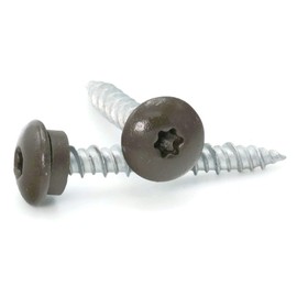 Low Profile Mechanical Galvanized Roofing Screws Bronze Finish - #10 x 2" Qty 250