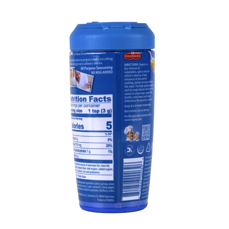 Podravka Vegeta Seasoning Shaker No MSG, 6 Ounce (170 g)